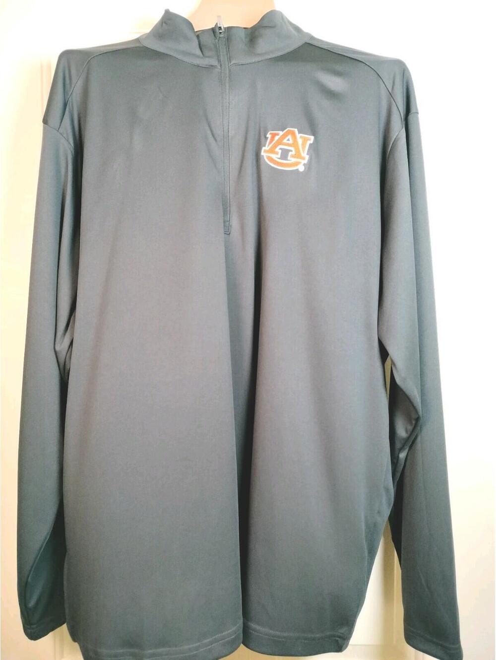 NWOT Antigua Auburn Tigers Men’s 2XL‎ Tribute 1/4 Zip Pullover Smoke Grey